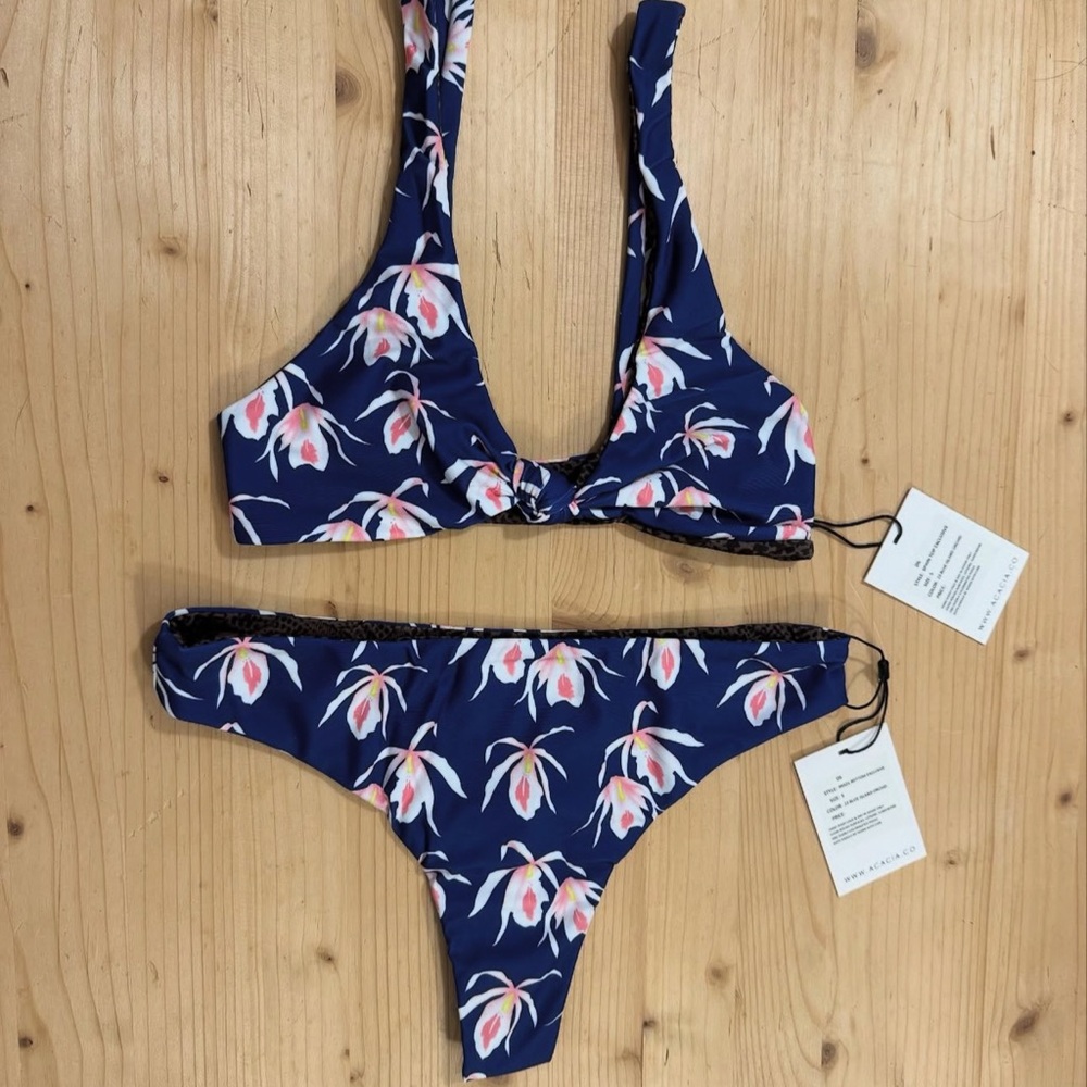 Acacia Swimwear Bikini set in Blue Island Orchid